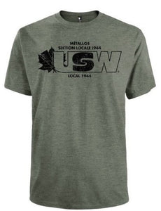T-shirt Heather Army Homme/Unisexe Logo USW1944
