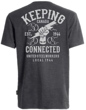 T-shirt gris Keeping Canada Connected pour homme / unisexe