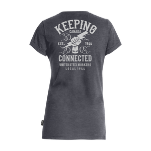 Women's Keeping Canada Connected Grey T-shirt