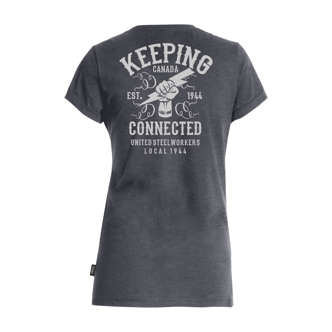 Women's Keeping Canada Connected Grey T-shirt